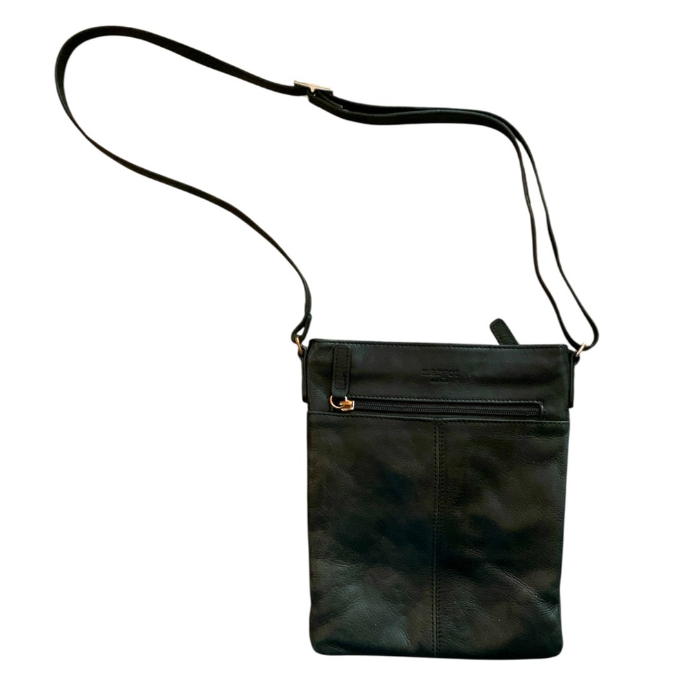 MARGOT Black Leather Crossbody Bag